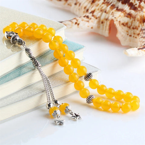 Yellow Agate Prayer Beads-ToShay.org