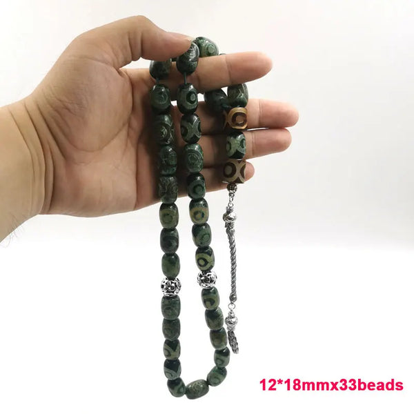 Green Eyes Agate Prayer Beads-ToShay.org