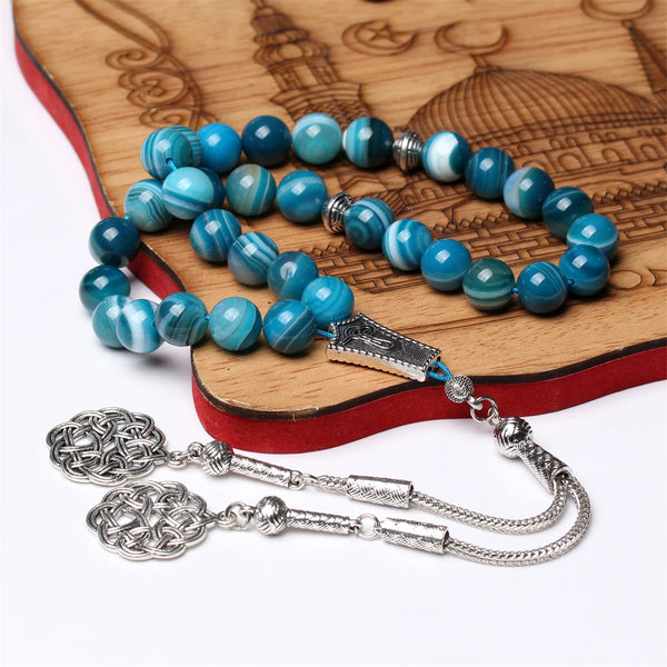 Blue Agate Prayer Beads-ToShay.org