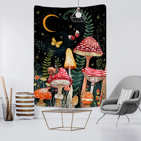 Mushroom Art Tapestry-ToShay.org