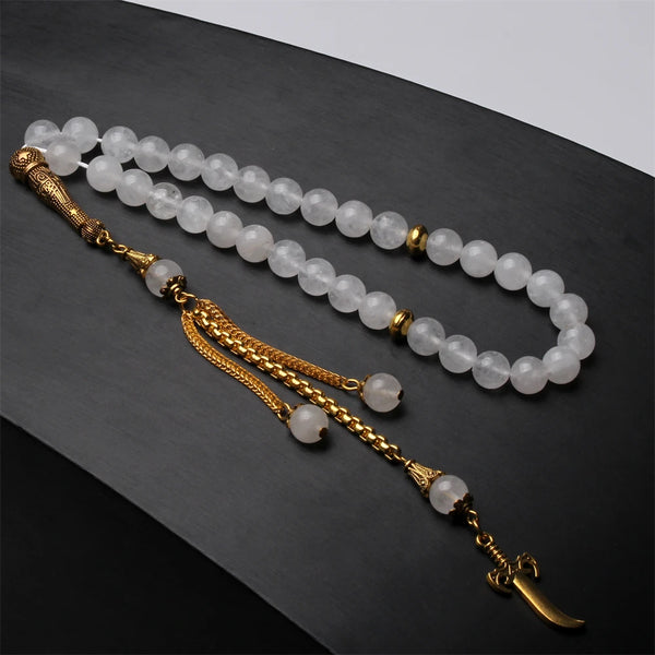 White Jade Prayer Beads-ToShay.org