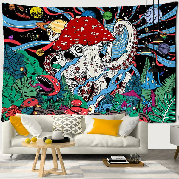 Mushroom Art Tapestry-ToShay.org