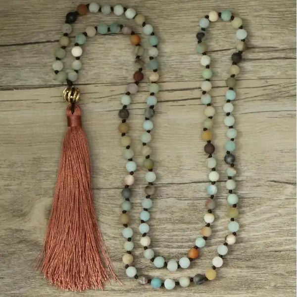 Blue Amazonite Mala Beads-ToShay.org