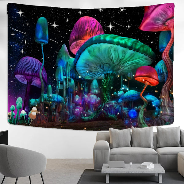 Mushroom Art Tapestry-ToShay.org