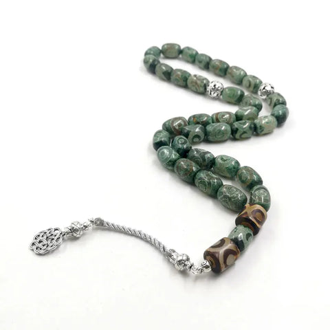 Green Eyes Agate Prayer Beads-ToShay.org