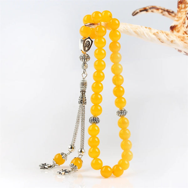 Yellow Agate Prayer Beads-ToShay.org