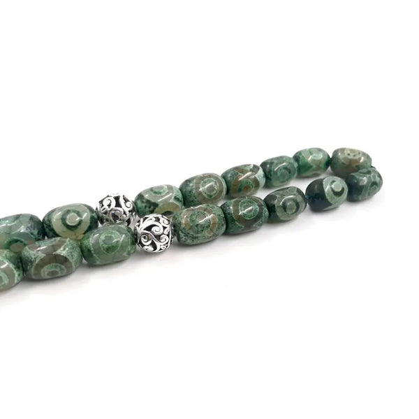 Green Eyes Agate Prayer Beads-ToShay.org