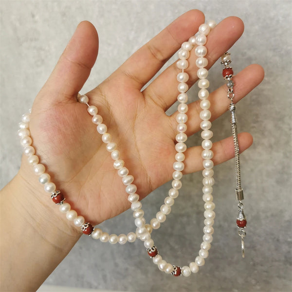 White Pearl Prayer Beads-ToShay.org