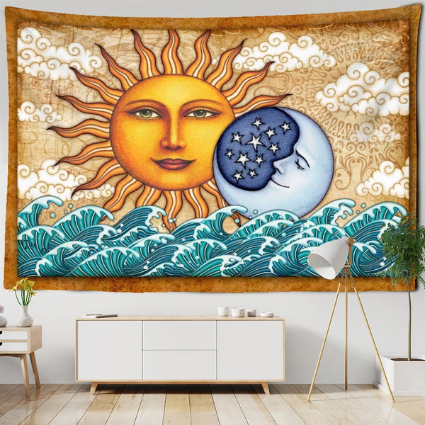 Sun Moon Art Tapestry-ToShay.org