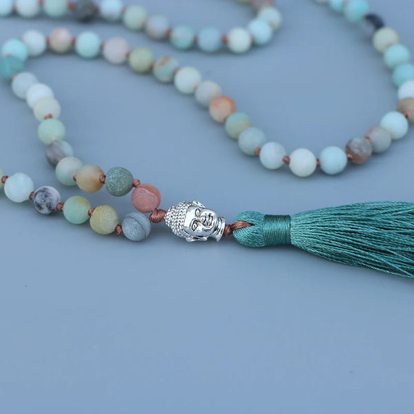 Blue Amazonite Mala Beads-ToShay.org