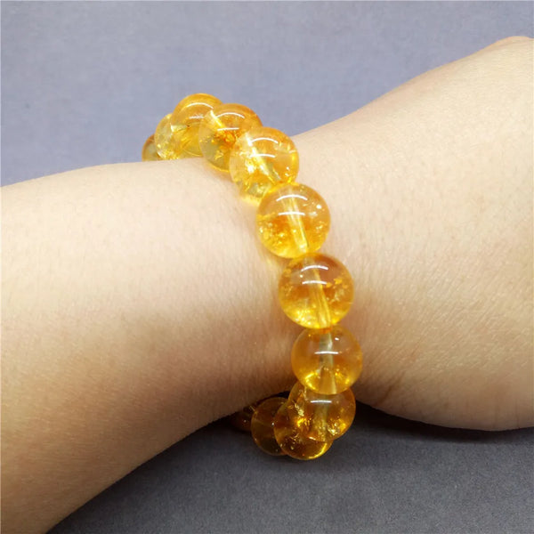 Yellow Citrine Bead Bracelet-ToShay.org