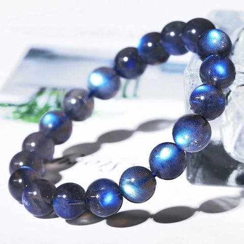 Blue Labradorite Bead Bracelet-ToShay.org