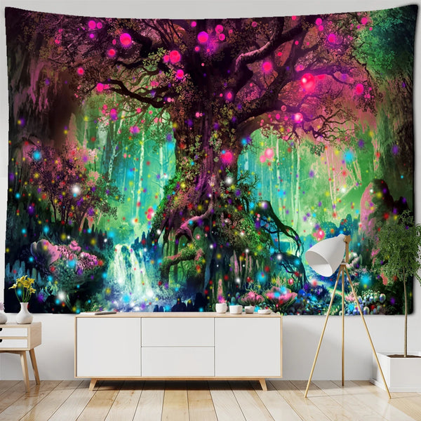 Tree Lantern Art Tapestry-ToShay.org