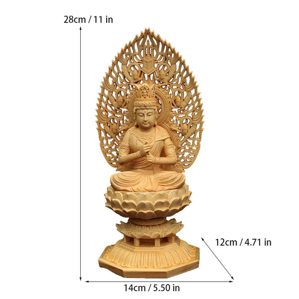 Wood Tathagata Buddha-ToShay.org