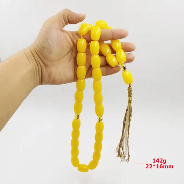 Yellow Amber Prayer Beads-ToShay.org