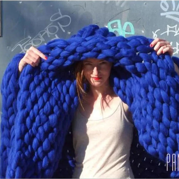 Wool Knitted Blanket-ToShay.org