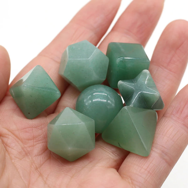 Green Aventurine Platonic Solids-ToShay.org