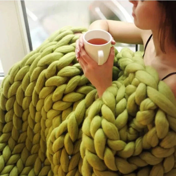 Wool Knitted Blanket-ToShay.org