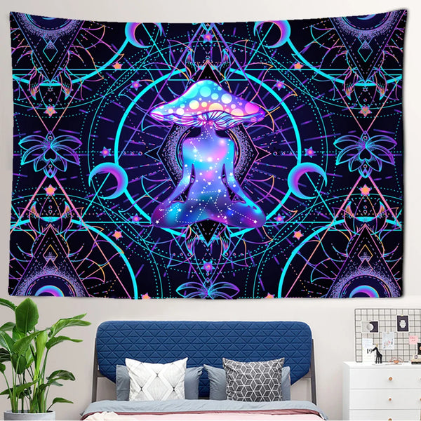 Mushroom Art Tapestry-ToShay.org