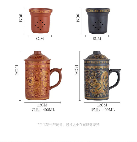 Dragon Clay Tea Cup-ToShay.org