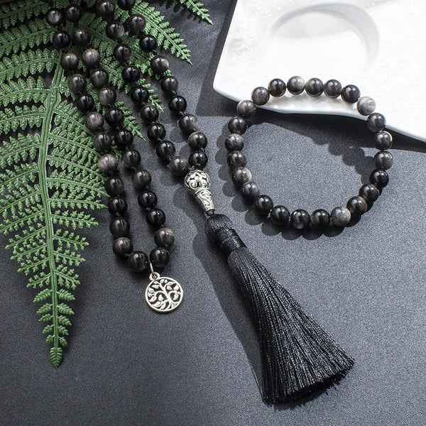 Black Obsidian Mala Beads-ToShay.org