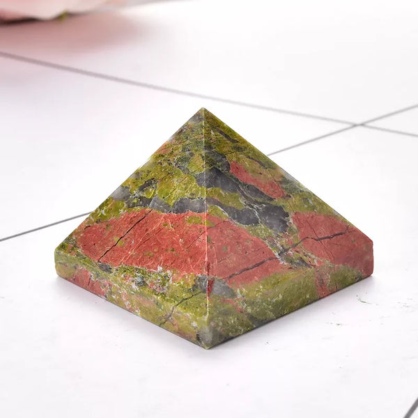 Green Unakite Pyramid-ToShay.org