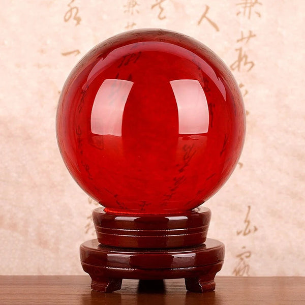 Red Clear Crystal Ball-ToShay.org