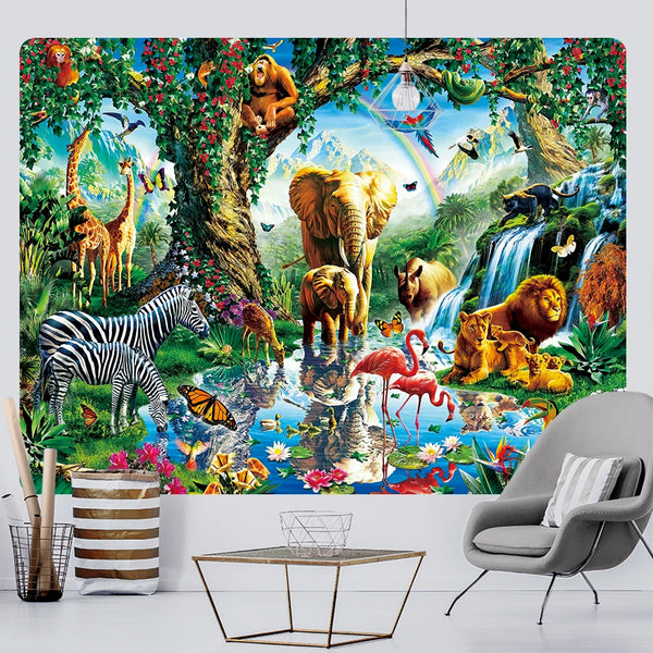 Jungle Animals Tapestry-ToShay.org