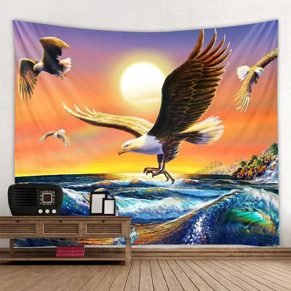 Tropical Bird Art Tapestry-ToShay.org