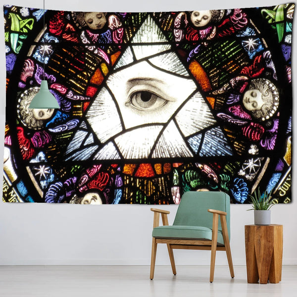 Stain Glass Eye Art Tapestry-ToShay.org