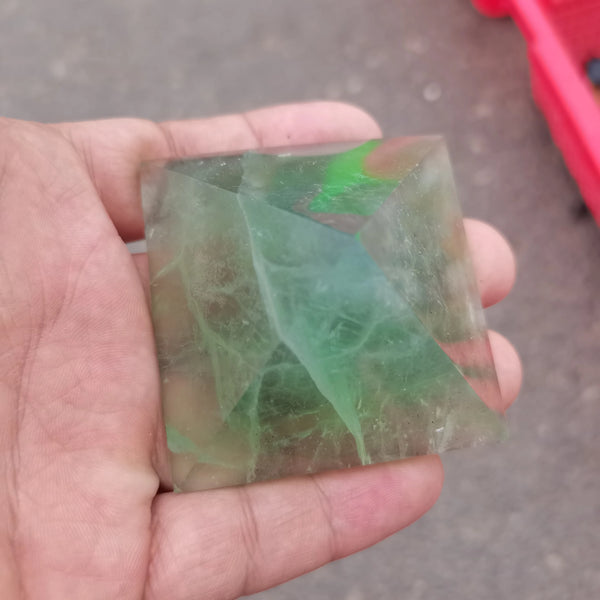 Green Fluorite Pyramid-ToShay.org