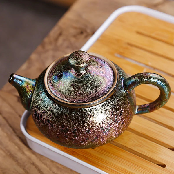 Gold Glazed Ceramic Teapot-ToShay.org