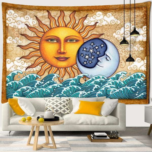 Sun Moon Art Tapestry-ToShay.org