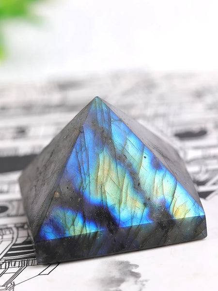 Blue Labrador Feldspar Pyramid-ToShay.org