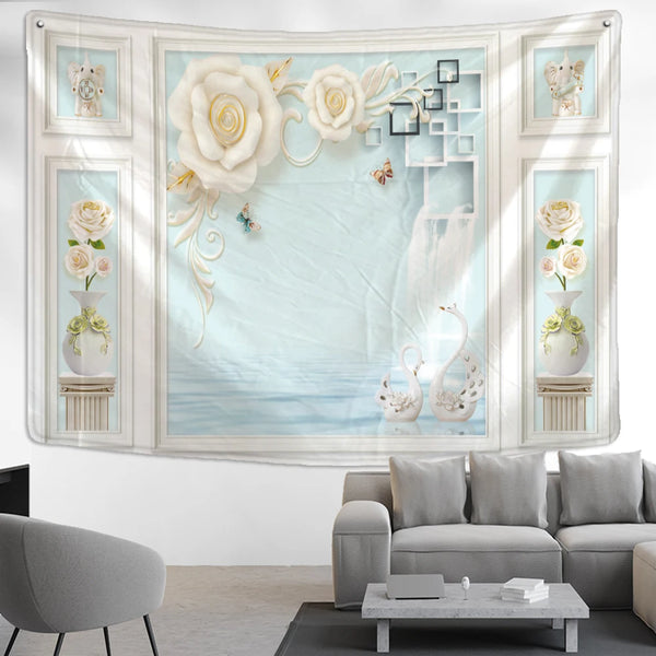 Flower Window Art Tapestry-ToShay.org