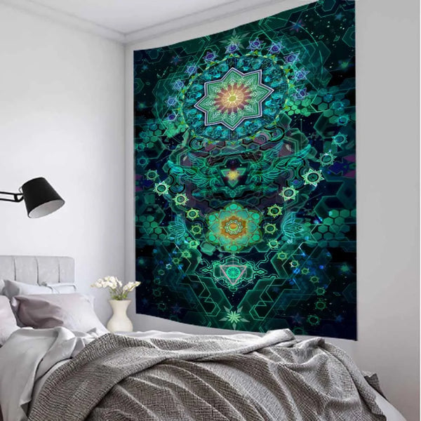 Psychedelic Fractal Art Tapestry-ToShay.org