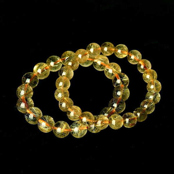 Gold Rutilated Quartz Bracelet-ToShay.org