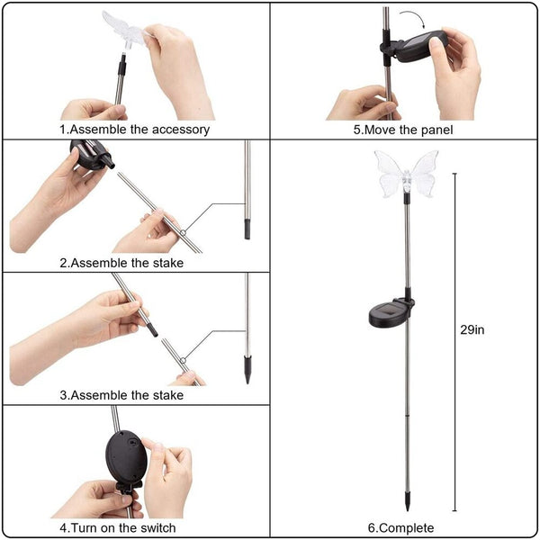 Butterfly Garden Solar Light-ToShay.org