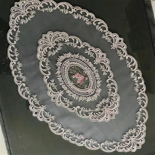 Embroidered Lace Tablecloth-ToShay.org