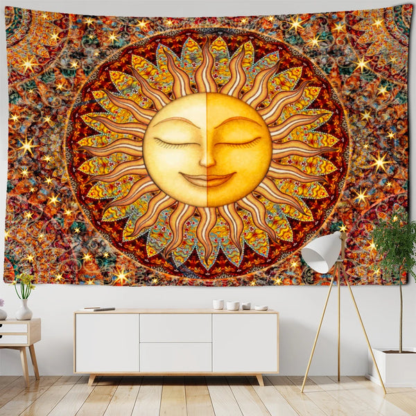 Sun Moon Art Tapestry-ToShay.org