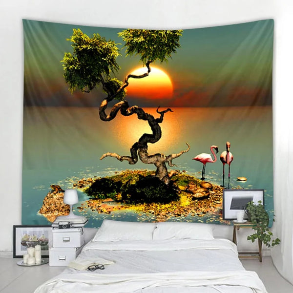 Tropical Bird Art Tapestry-ToShay.org