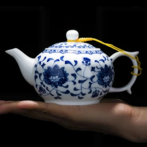 White Painted Ceramic Teapot-ToShay.org