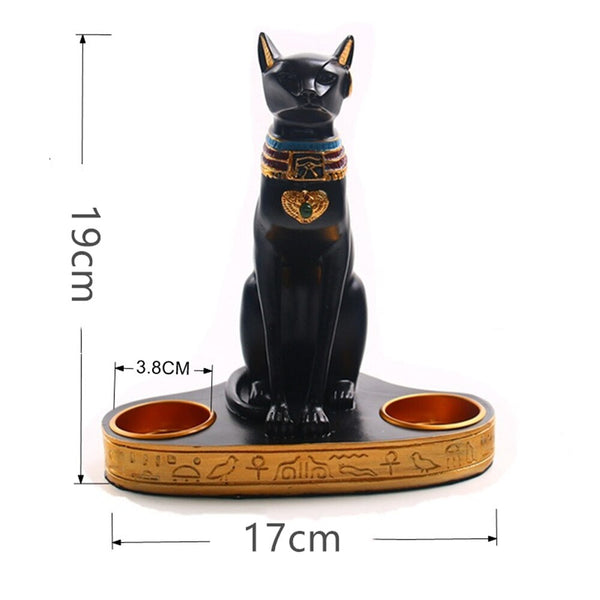 Egyptian Cat Candle Holder-ToShay.org