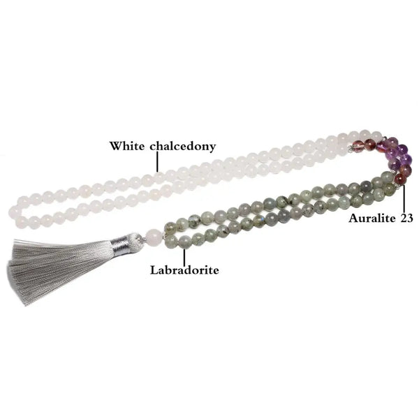 Grey Labradorite Mala Beads-ToShay.org