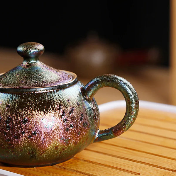 Gold Glazed Ceramic Teapot-ToShay.org