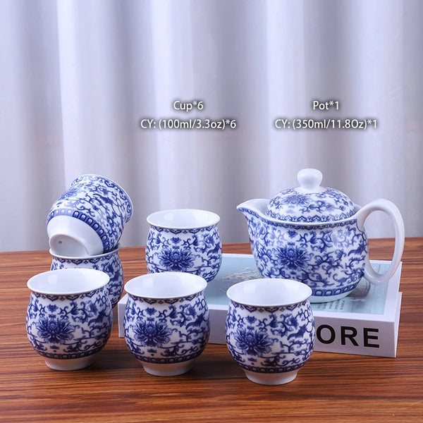 White Painted Ceramic Tea Sets-ToShay.org