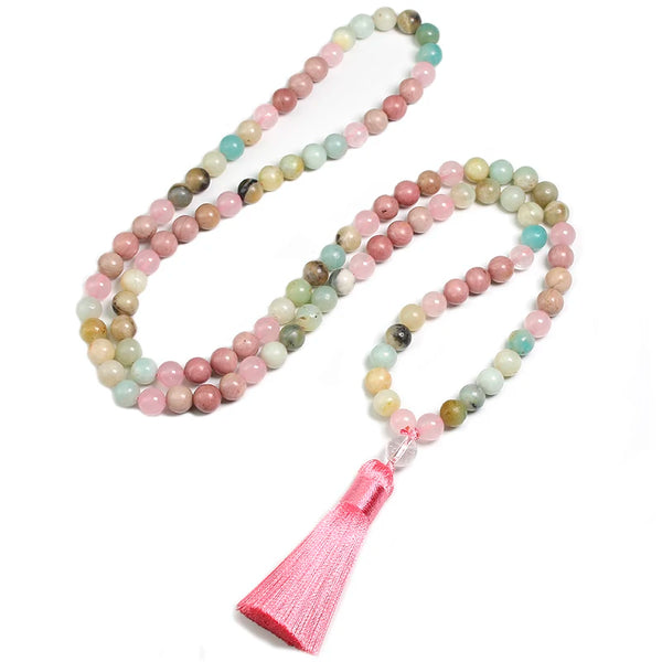 Pink Rhodochrosite Mala Beads-ToShay.org