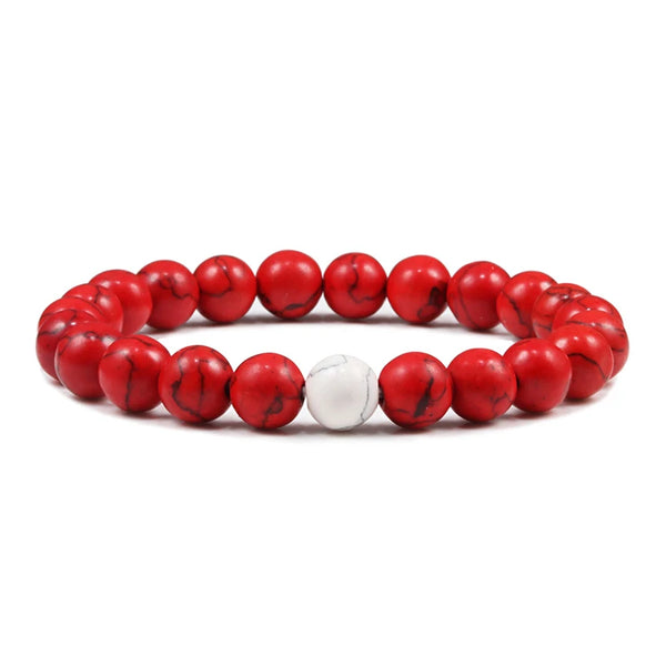 Red Stone Bead Bracelet-ToShay.org