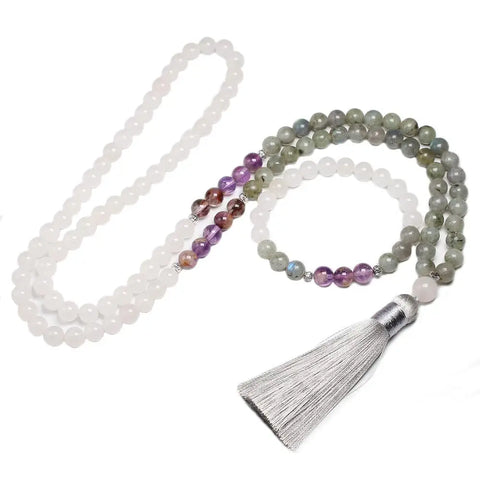 Grey Labradorite Mala Beads-ToShay.org