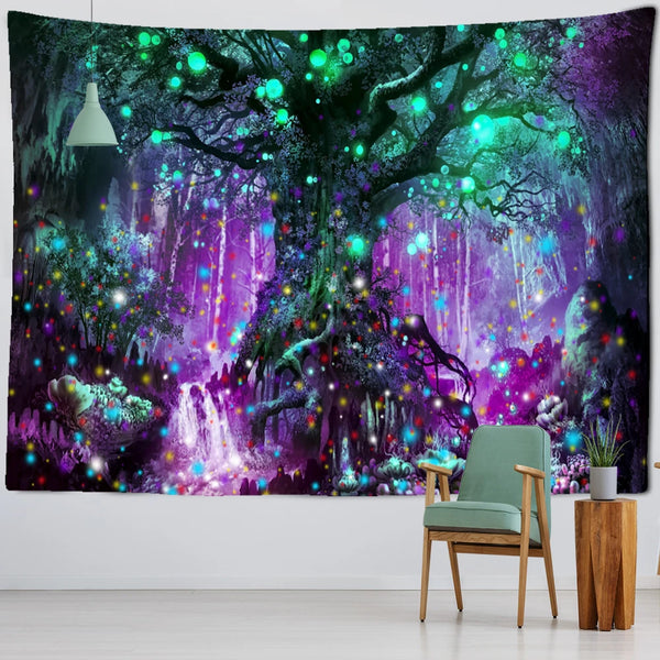 Tree Lantern Art Tapestry-ToShay.org